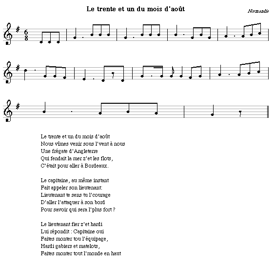 Le trente et un du mois d'août